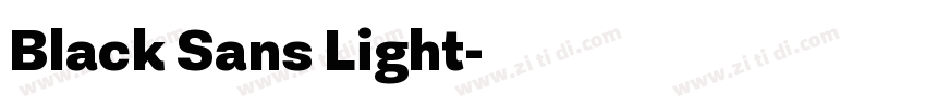 Black Sans Light字体转换